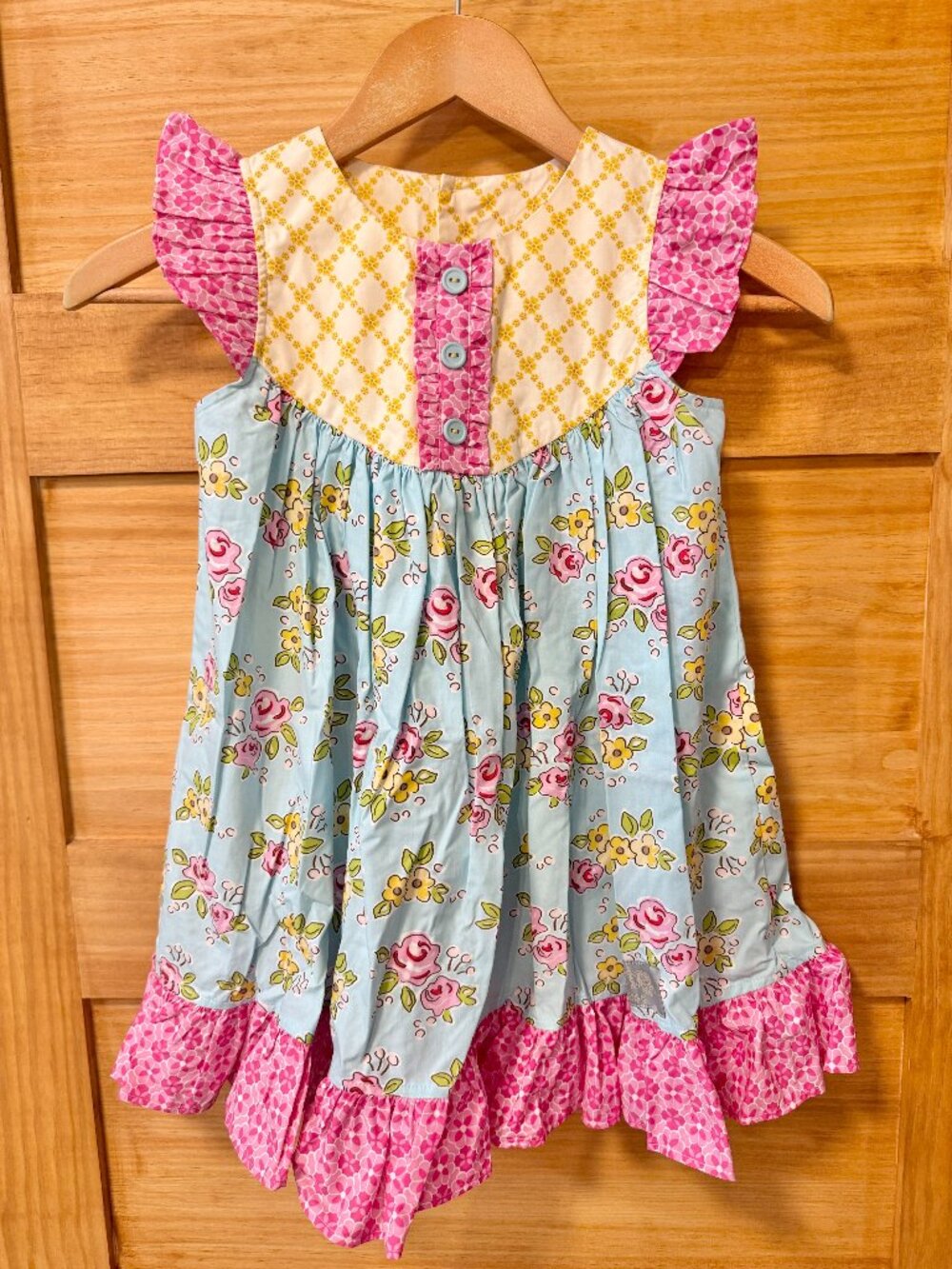 Eleanor Rose NEW Ruffled Floral Cotton Dress Girls size 5/6